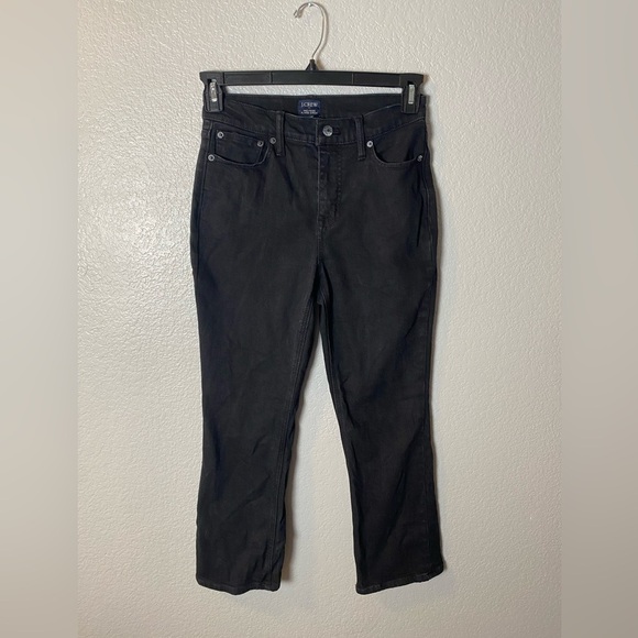 J. Crew Mid- Rise Flare Crop Black Jeans - Picture 3 of 8